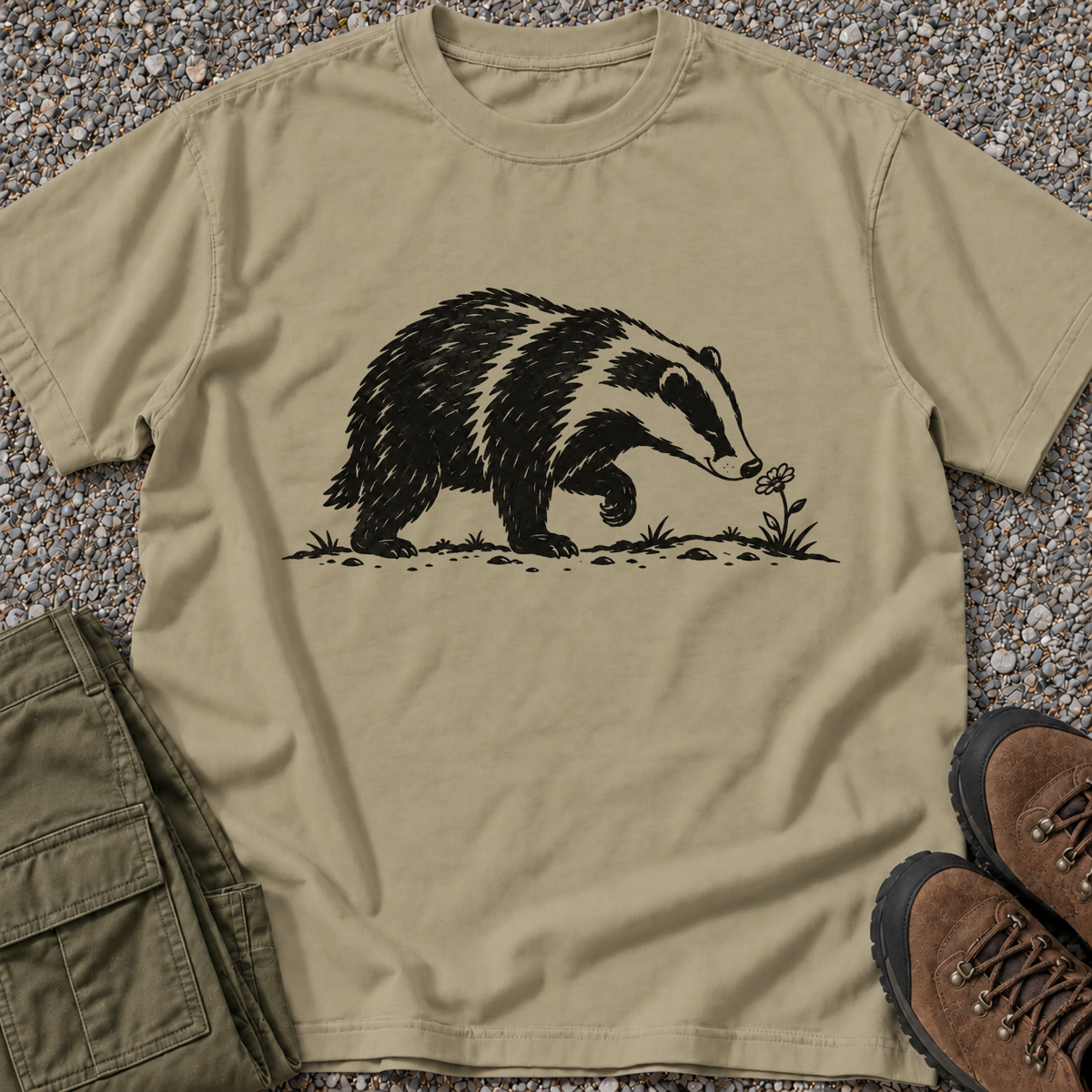 Badger – Khaki T-shirt