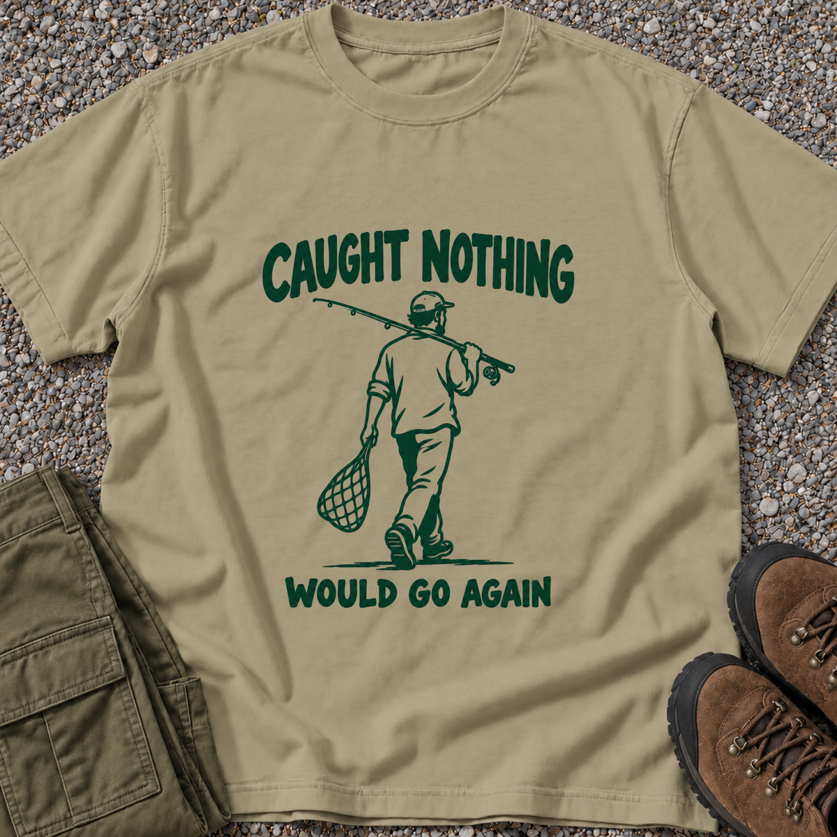 Caught Nothing. Would Go Again. T-shirt in Khaki