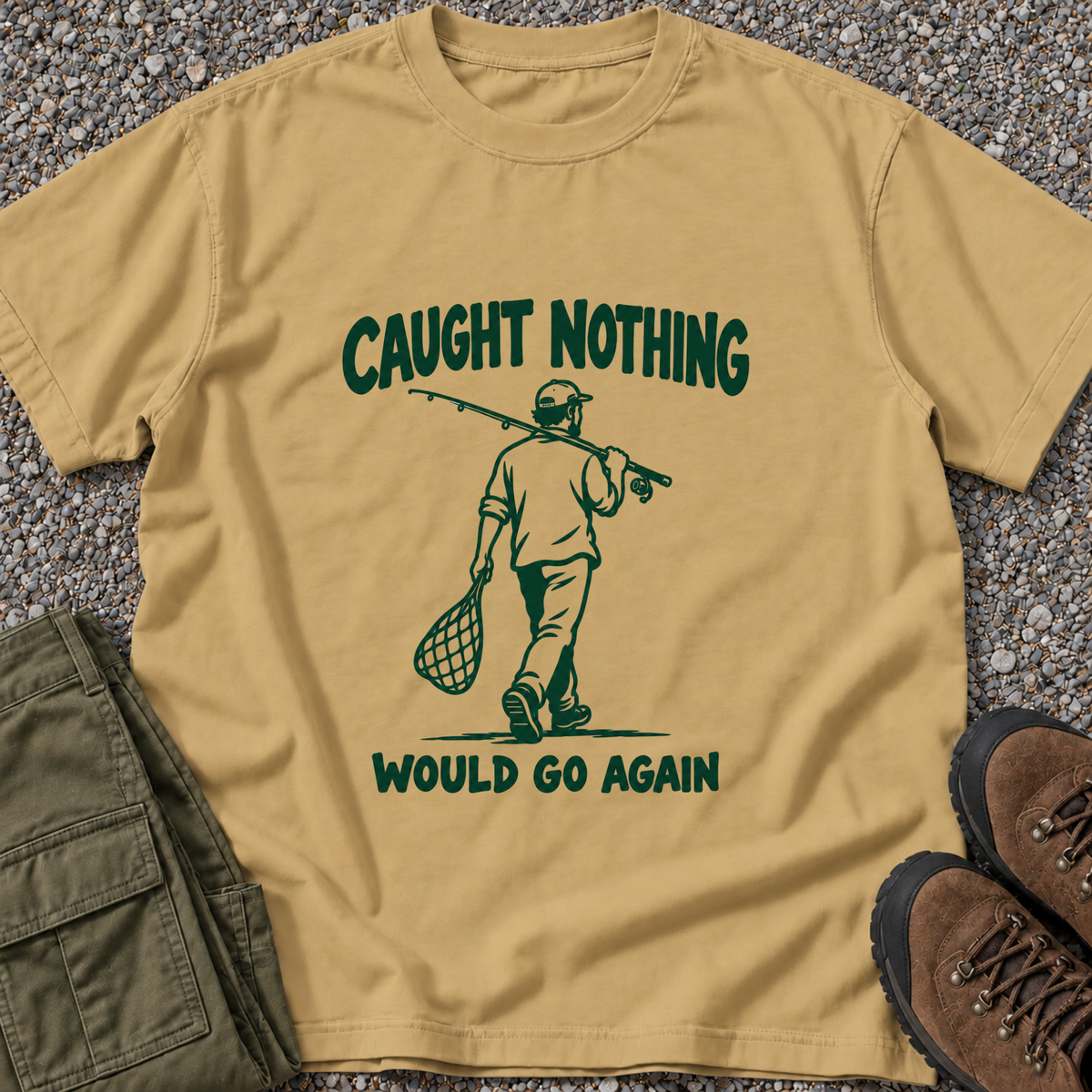 Caught Nothing. Would Go Again. T-shirt in Mustard