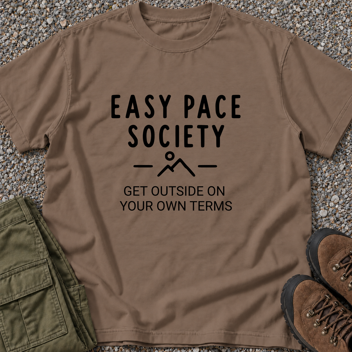 Get Outside on Your Own Terms T-shirt in Espresso