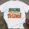 Hiking the Long Way to Lunch T-shirt in White