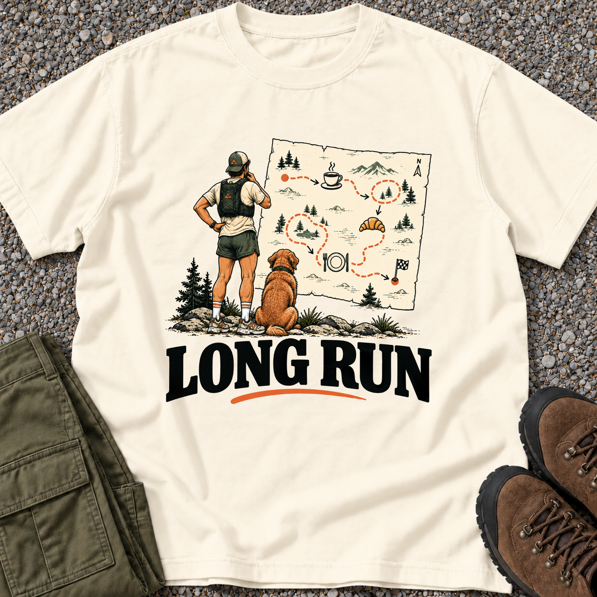 Long Run T-shirt in Ivory