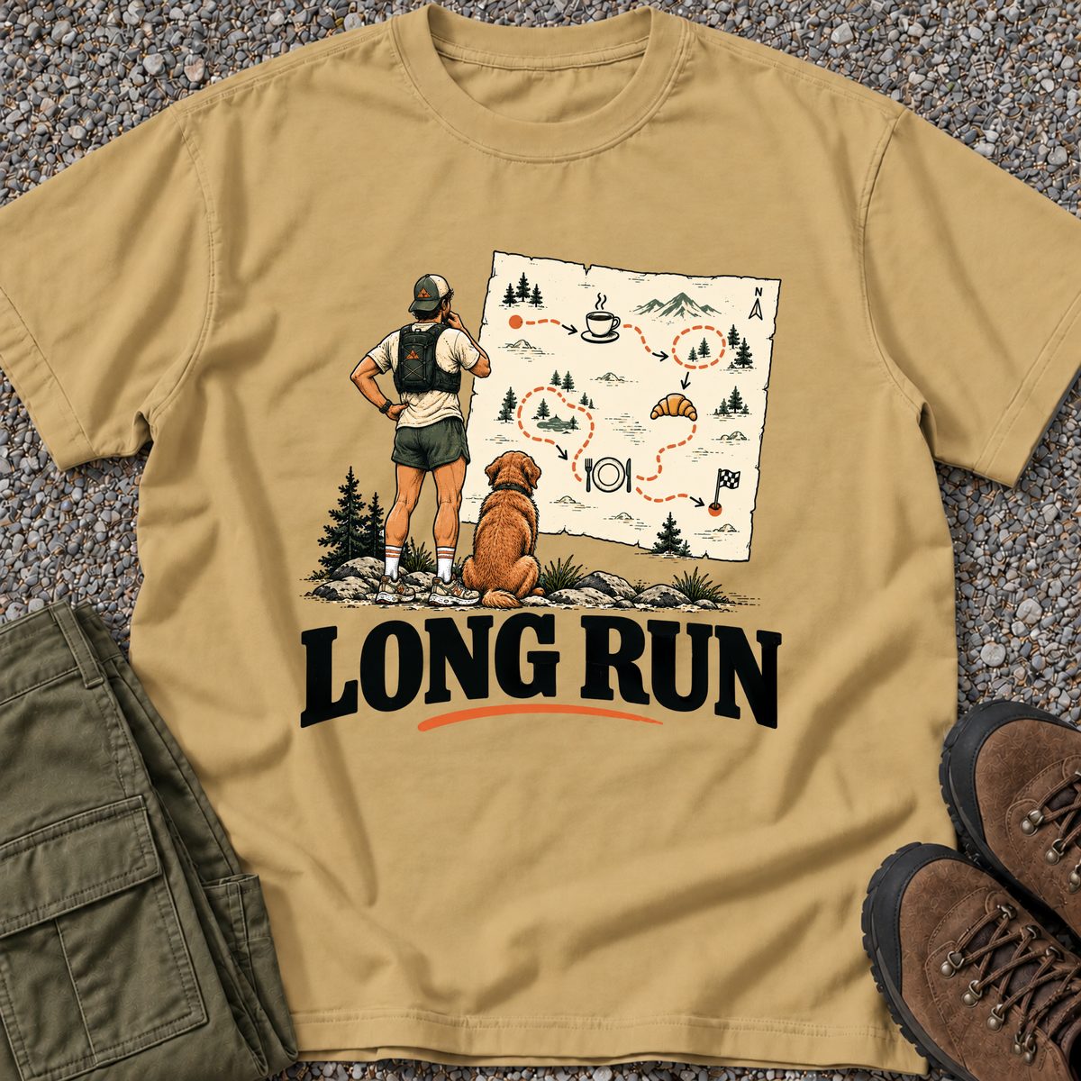 Long Run T-shirt in Mustard