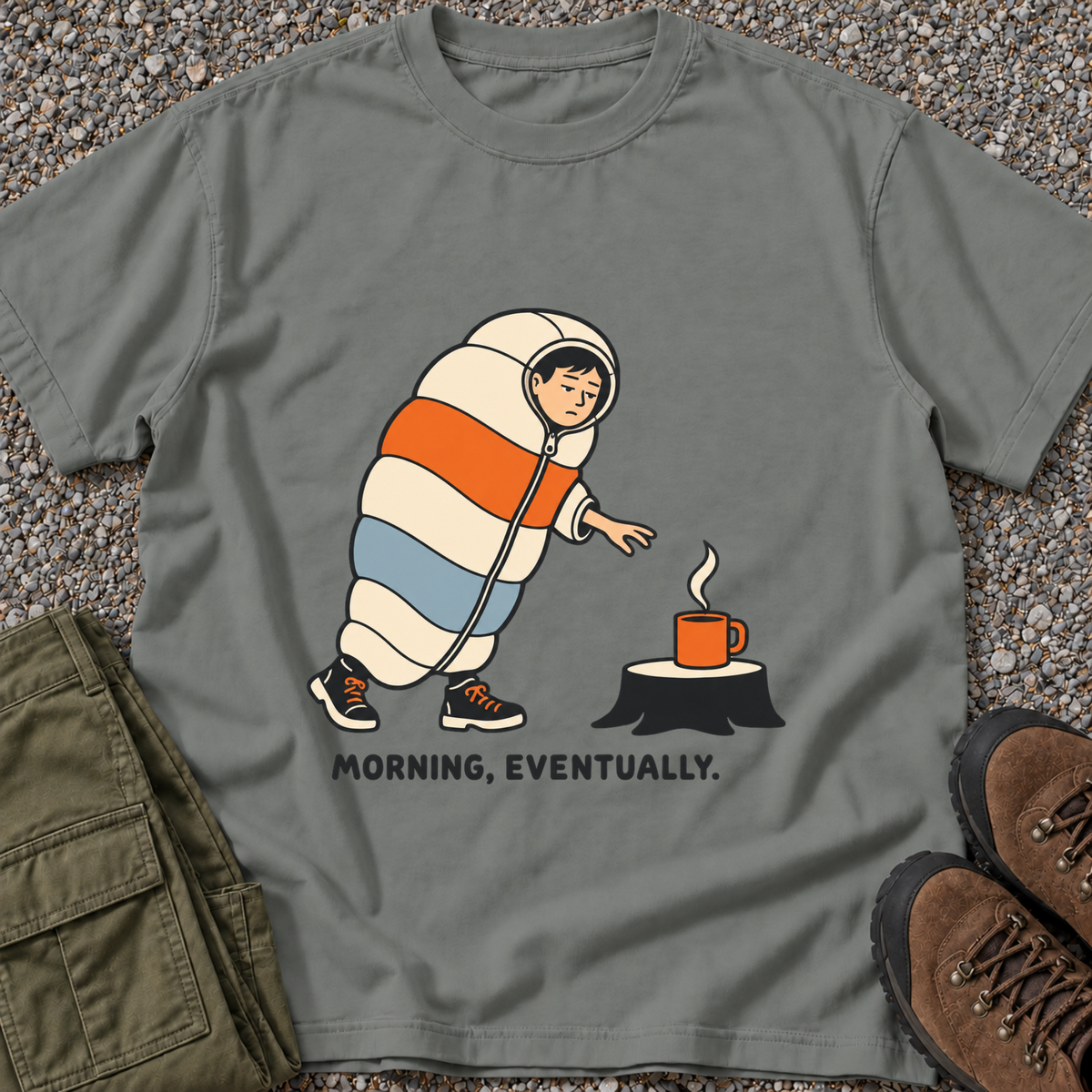 Morning, Eventually T-shirt in Grey