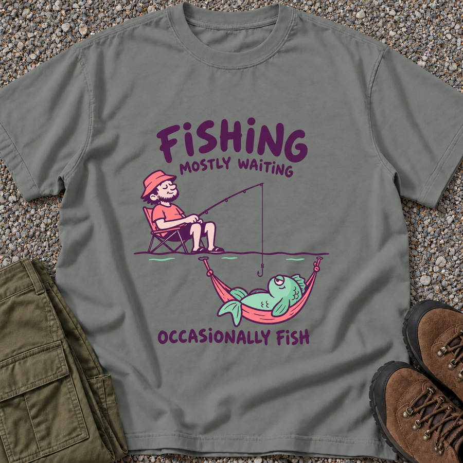 Mostly Waiting — Angler Tee