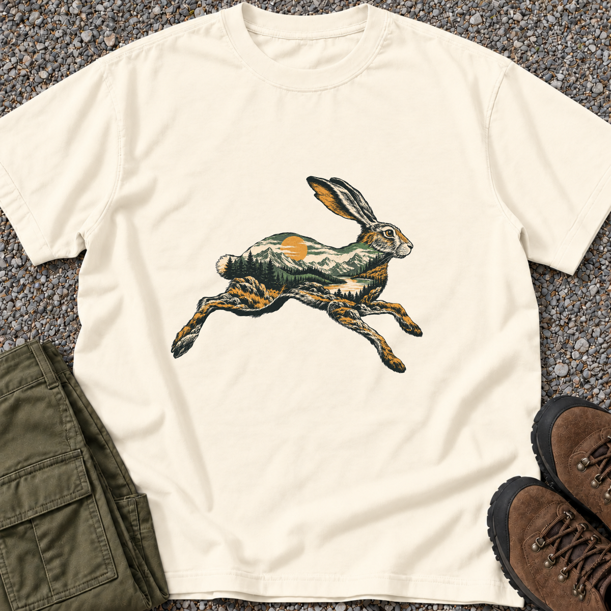 Mountain Hare T-shirt in Ivory