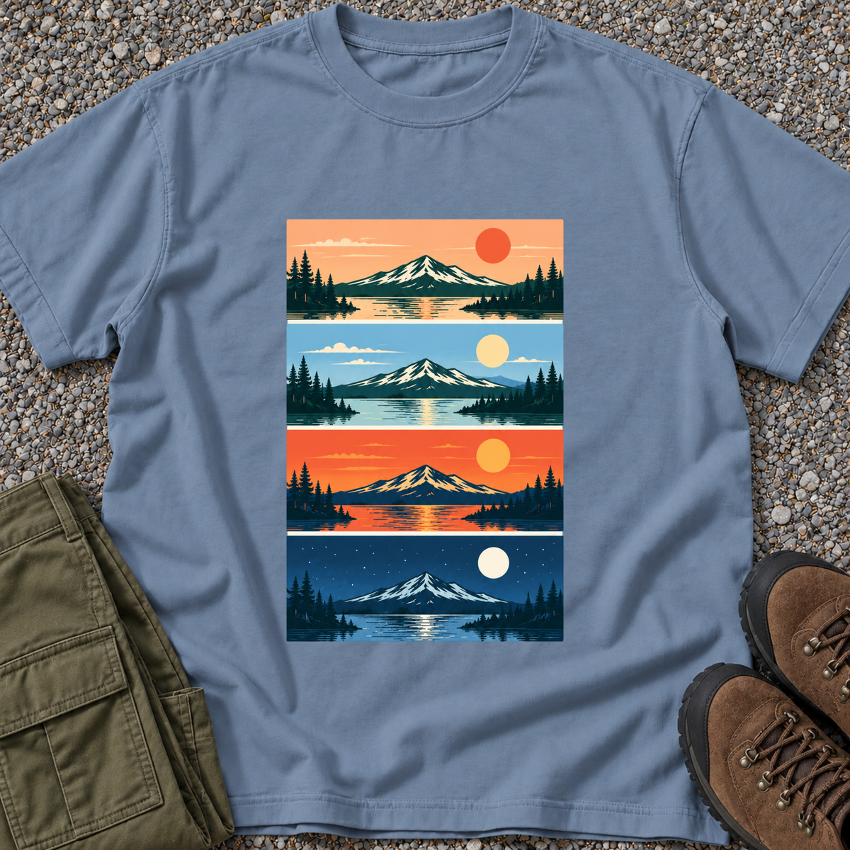 Mountain Sunrise & Moonset – Blue Jean