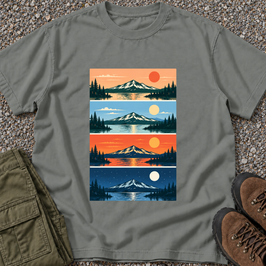 Mountain Sunrise & Moonset