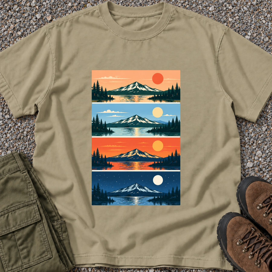 Mountain Sunrise & Moonset
