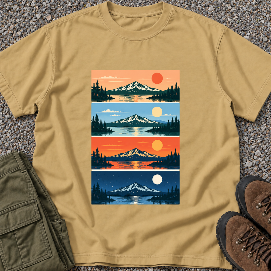 Mountain Sunrise & Moonset