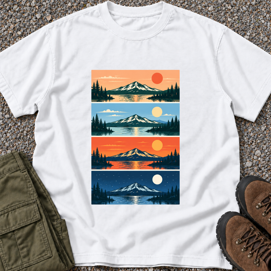 Mountain Sunrise & Moonset