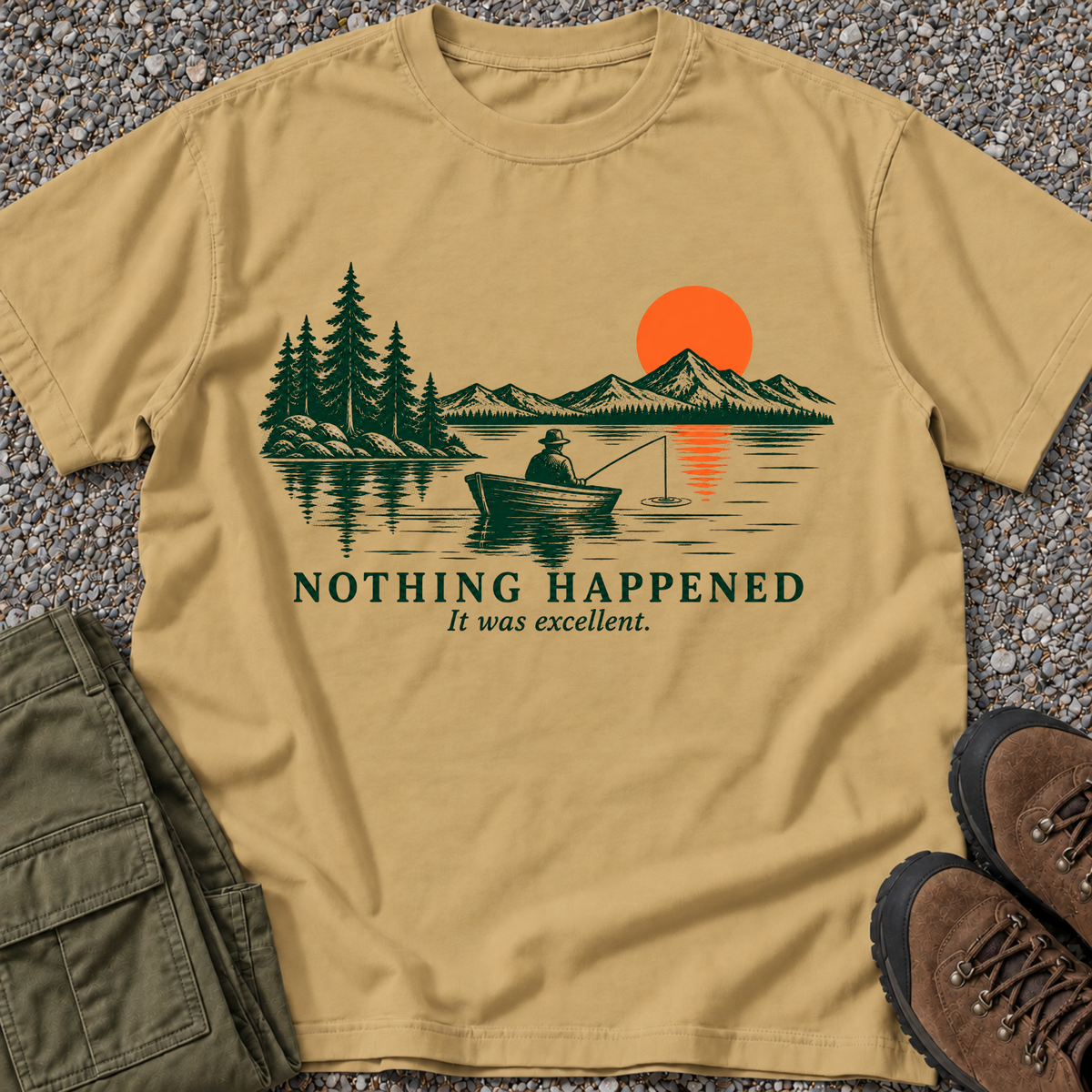 Nothing Happened T-shirt in Mustard