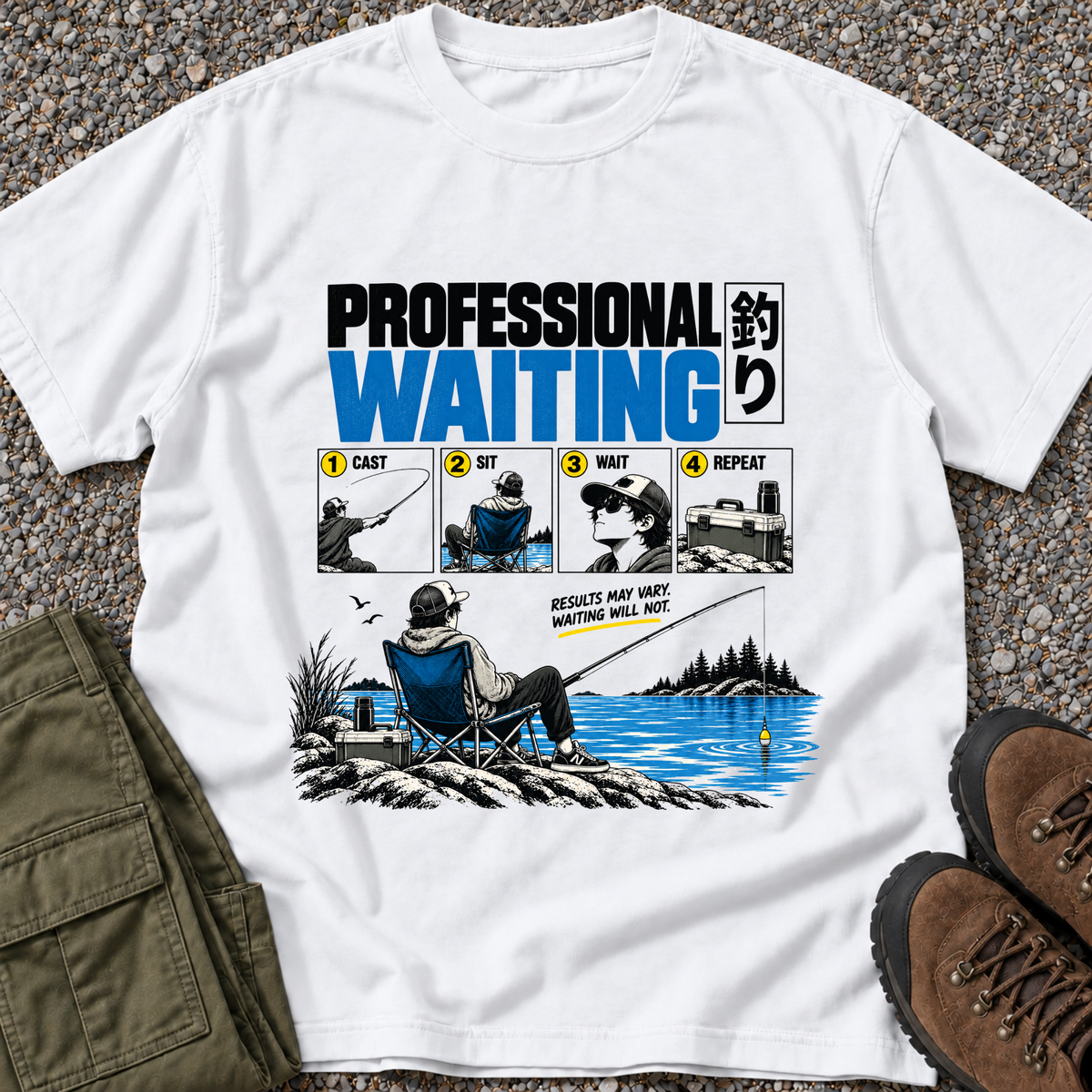 Professional Waiting Fishing – White