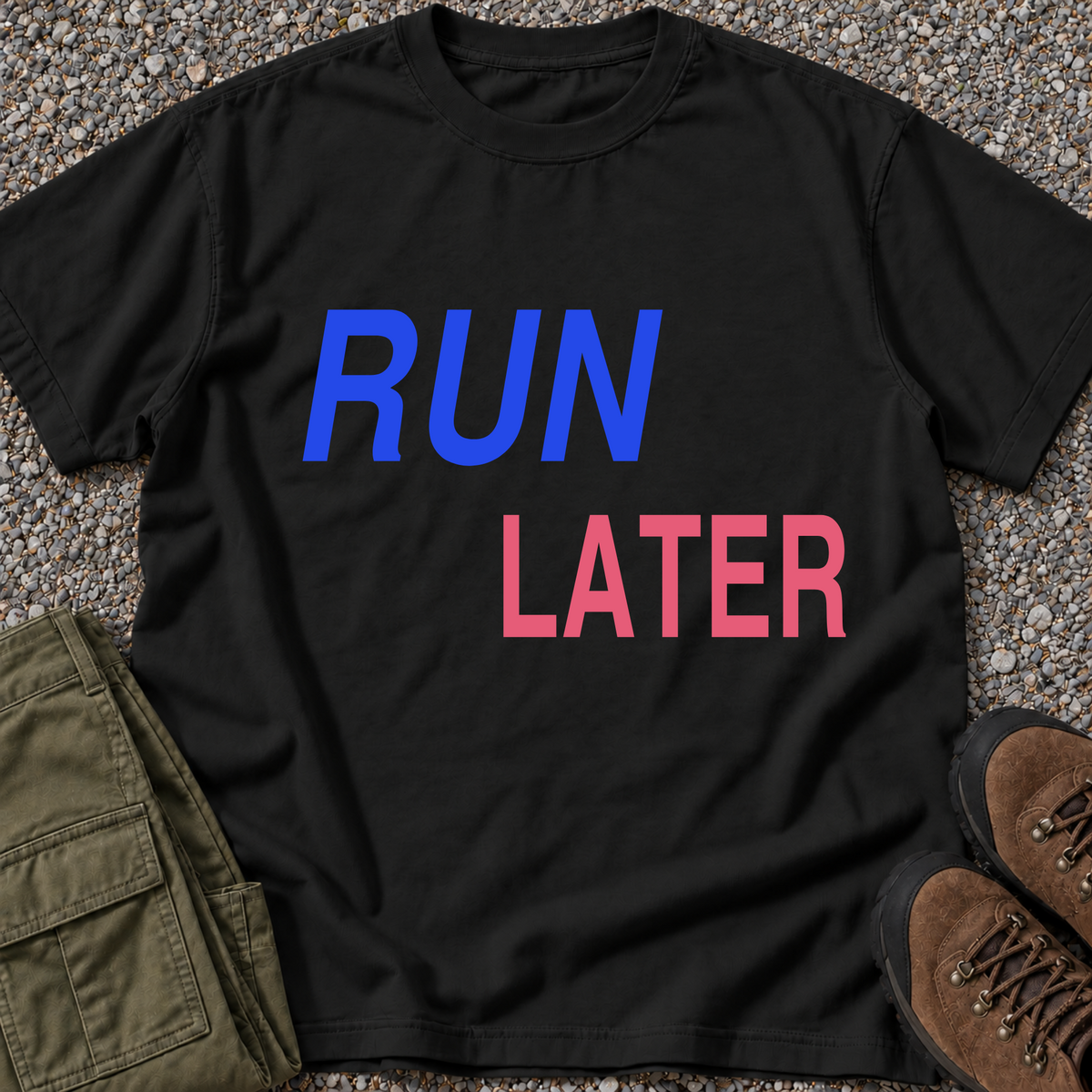 Run Later T-shirt in Black