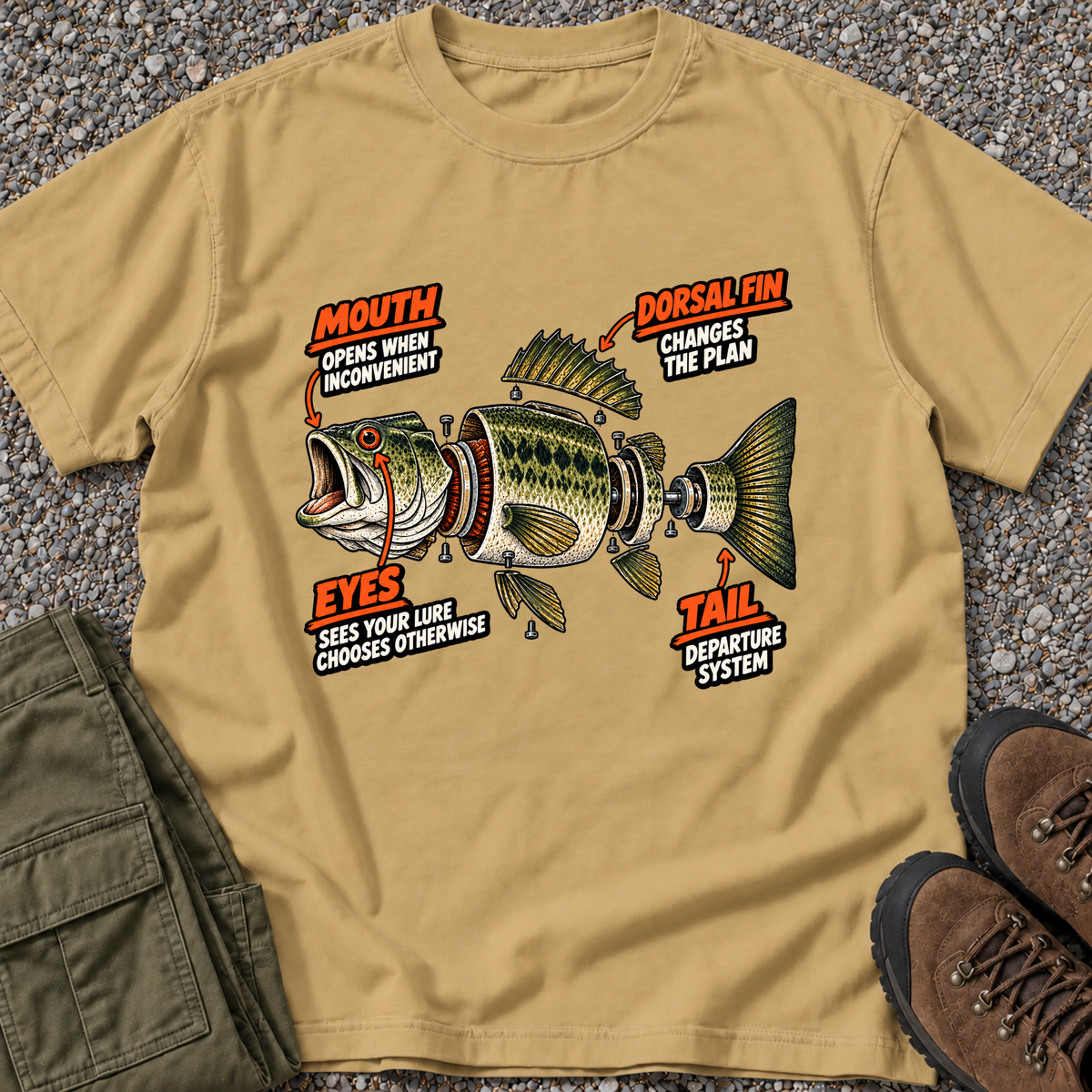 Bass Exploded View T-shirt in Mustard [Drive 1KBwBaNBUmwijkOKV_byiFiuhB1zOVUWw]