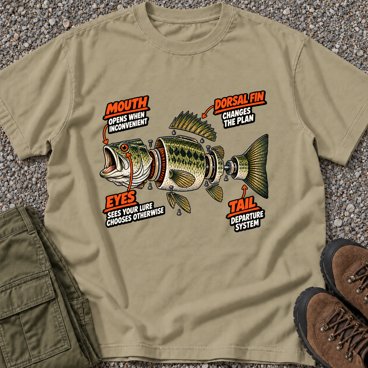 Bass Exploded View T-shirt in Khaki [Drive 1mAFcIuQDKogUQc4iXSF2CJgPHFMNI7sH]